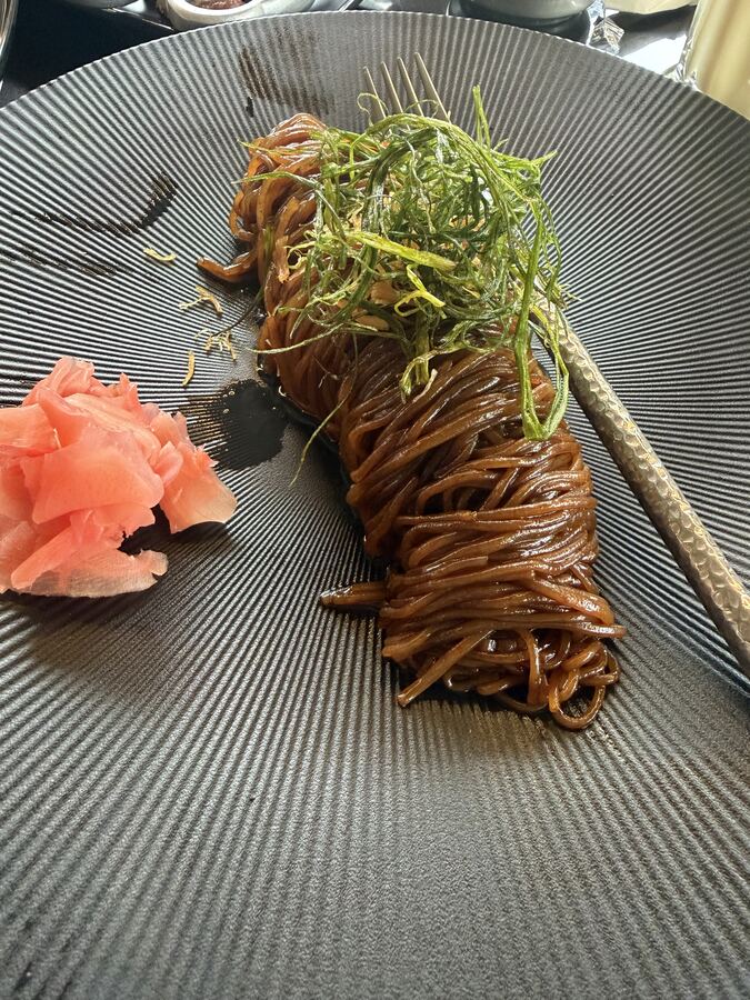 Noodles with pickled ginger